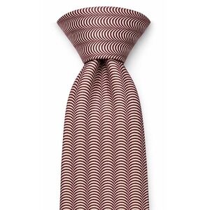 BIJOUX TERNER 100% Silk Tie Gray Purple Burgundy Geometric Wave Handmade New NWT